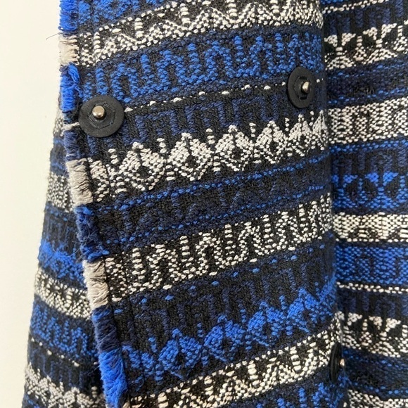 Rebecca Taylor Tweed Blue Fringe Trim Woven Blazer ASO Kate Middleton Old Money - Picture 7 of 12